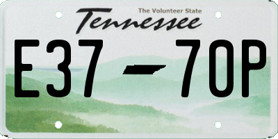 TN license plate E3770P