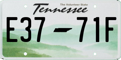 TN license plate E3771F