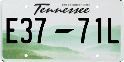 TN license plate E3771L
