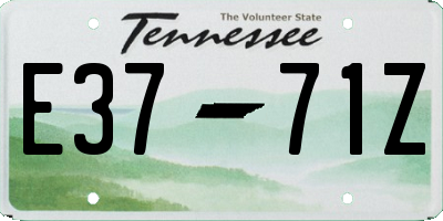 TN license plate E3771Z