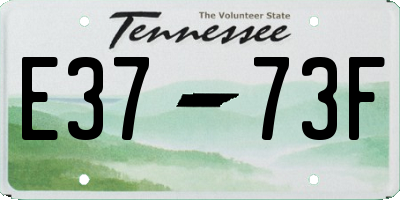 TN license plate E3773F