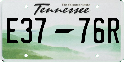 TN license plate E3776R