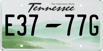 TN license plate E3777G