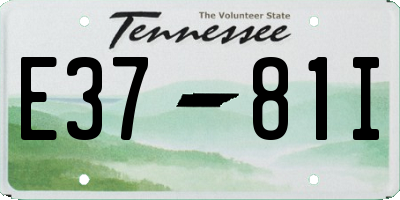 TN license plate E3781I