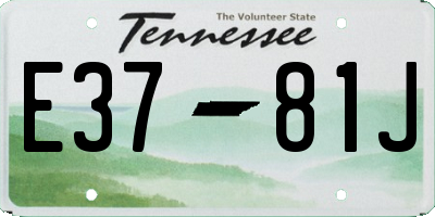 TN license plate E3781J