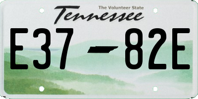 TN license plate E3782E