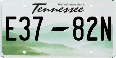TN license plate E3782N