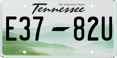 TN license plate E3782U