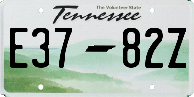 TN license plate E3782Z