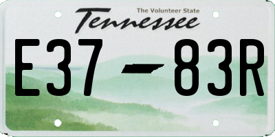 TN license plate E3783R