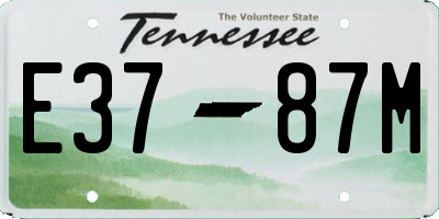 TN license plate E3787M