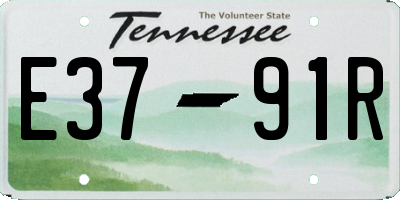 TN license plate E3791R