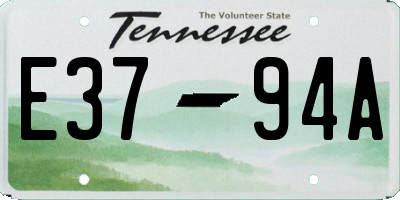 TN license plate E3794A