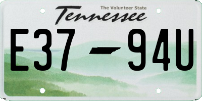 TN license plate E3794U