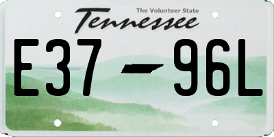 TN license plate E3796L