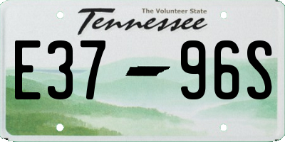 TN license plate E3796S