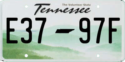 TN license plate E3797F