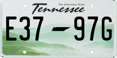 TN license plate E3797G