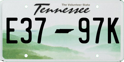 TN license plate E3797K
