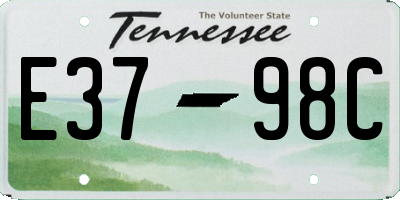 TN license plate E3798C
