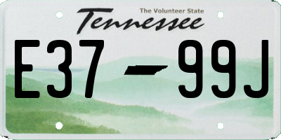 TN license plate E3799J