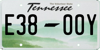 TN license plate E3800Y