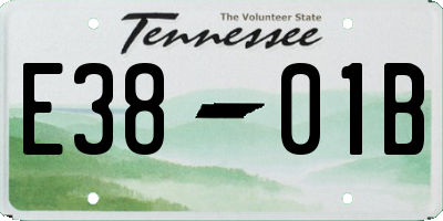 TN license plate E3801B