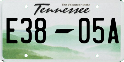 TN license plate E3805A