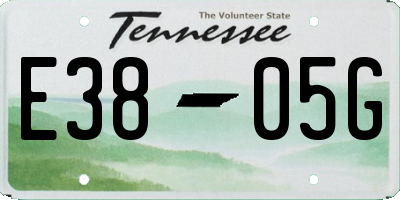 TN license plate E3805G