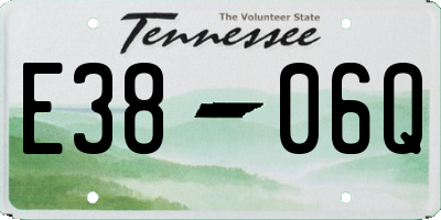 TN license plate E3806Q