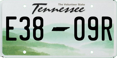 TN license plate E3809R