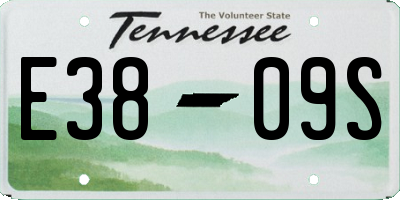 TN license plate E3809S
