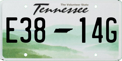 TN license plate E3814G