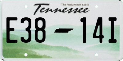 TN license plate E3814I