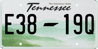 TN license plate E3819Q