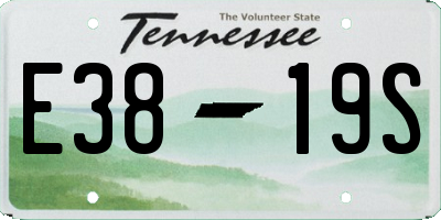 TN license plate E3819S
