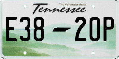 TN license plate E3820P