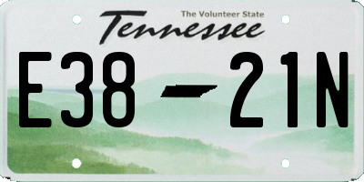 TN license plate E3821N