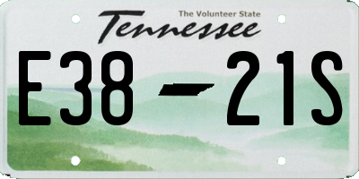 TN license plate E3821S