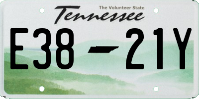 TN license plate E3821Y