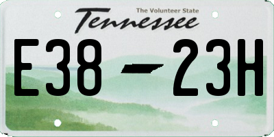 TN license plate E3823H