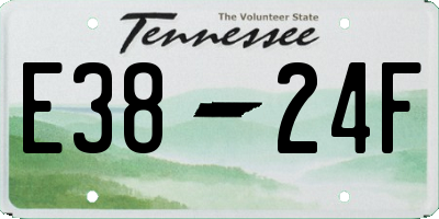 TN license plate E3824F