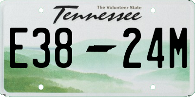 TN license plate E3824M