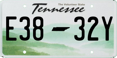 TN license plate E3832Y
