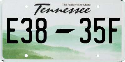 TN license plate E3835F