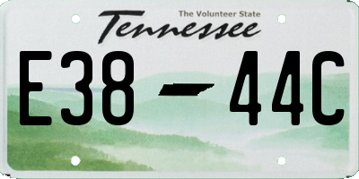 TN license plate E3844C