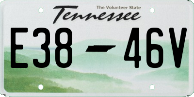 TN license plate E3846V