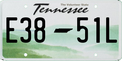 TN license plate E3851L