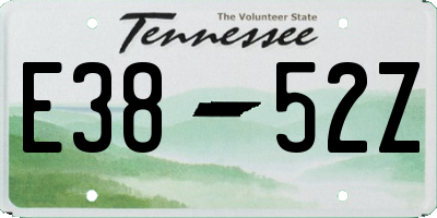 TN license plate E3852Z