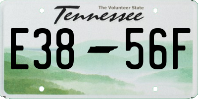 TN license plate E3856F